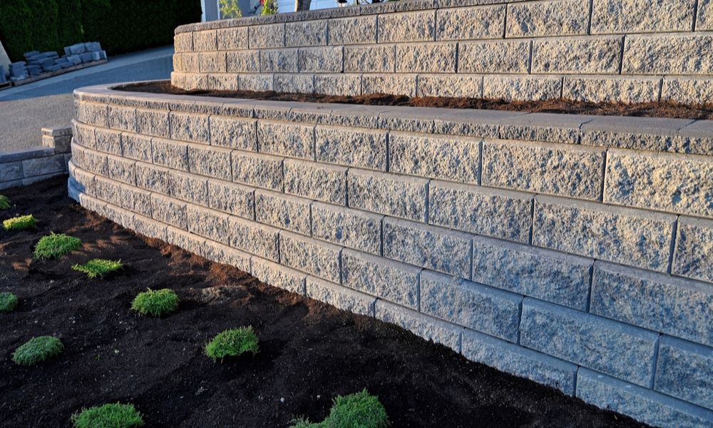 backyard retaining wall