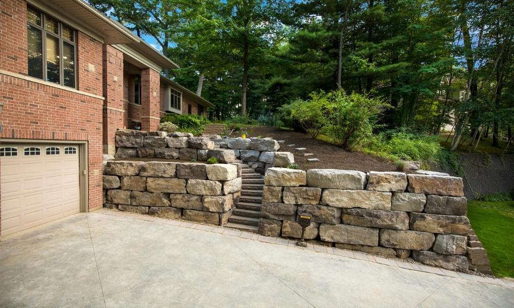 beautiful retaining wall custom landscape design