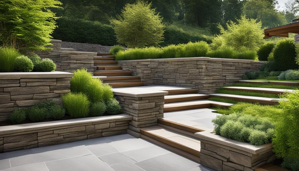 Outdoor Privacy Retaining Wall