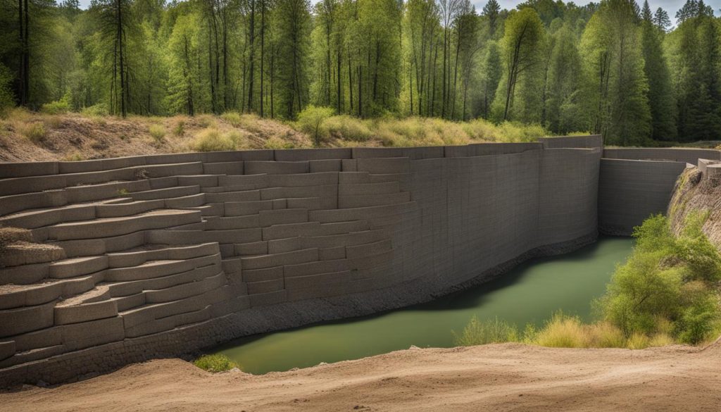 Reinforced retaining walls