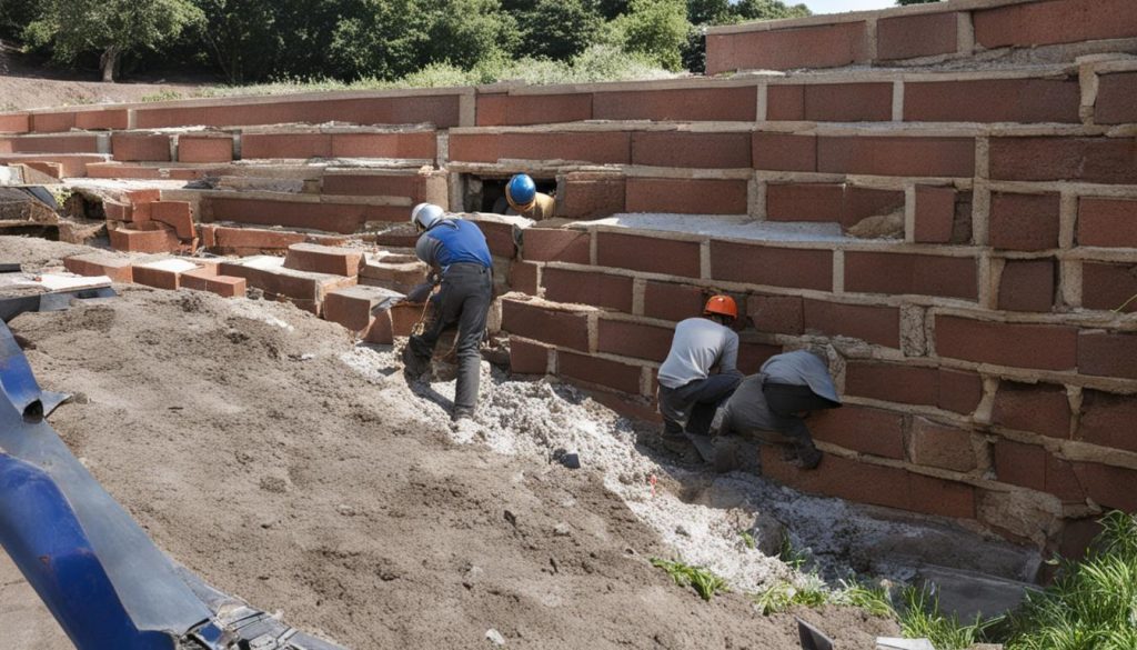 Retaining wall repair