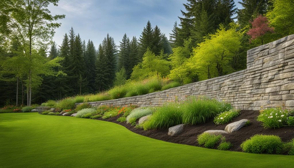 privacy retaining wall in Canadian landscapes