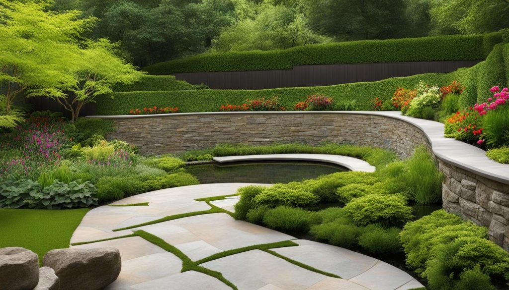 beautiful retaining wall