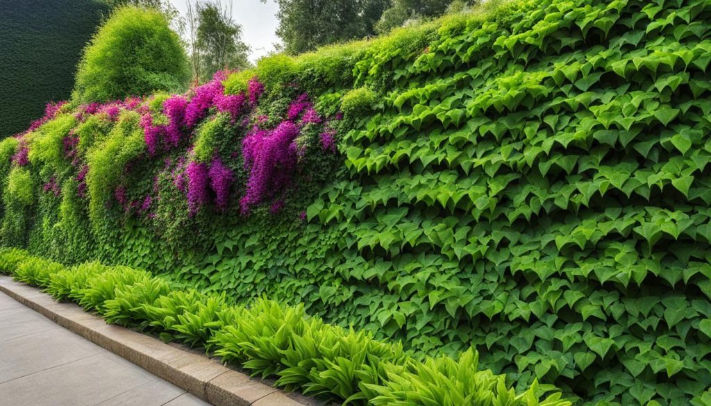 benefits of climbing plants on retaining walls